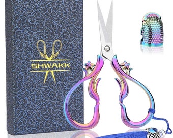 Scissors, Cutting scissors, Tailoring Scissors, Embroidery scissors Sewing scissors, Gift for Yarn Lover, Guchet, Yarn, INDIGO