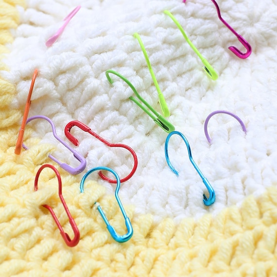 10/20/50 Stitch Markers Stitch Holders Knitting Crochet Plastic Pins Mixed