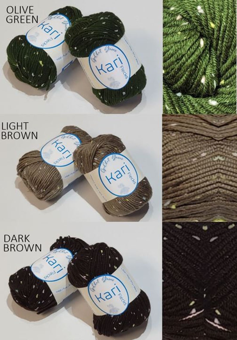 Yarn, Silk & Cotton Blended with Flecks, 4 Worsted Weight Yarn, Crochet Yarn, Knitting Yarn, Silk Yarn, Yarn for Baby Blanket, Organic yarn afbeelding 8