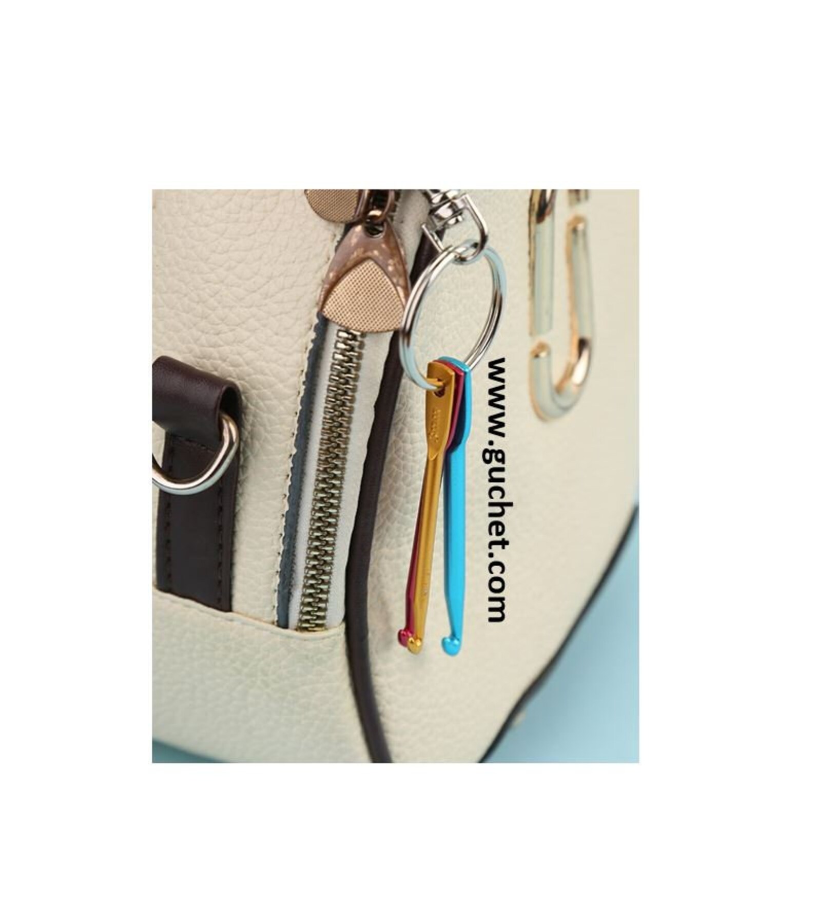 Crochet Hook Keychain Includes 3 Sizes Portable Crochet Etsy