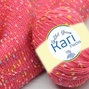 Yarn, Silk & Cotton Blended with Flecks, 4 Worsted Weight Yarn, Crochet Yarn, Knitting Yarn, Silk Yarn, Yarn for Baby Blanket, Organic yarn image 1