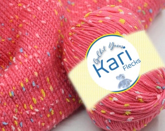 Yarn, Silk & Cotton Blended with Flecks, #4 Worsted Weight Yarn, Crochet Yarn, Knitting Yarn, Silk Yarn, Yarn for Baby Blanket, Organic yarn