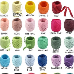 Raffia Yarn, Straw Yarn, Paper Yarn, Tape Yarn, 35 Colors, Ribbon Yarn, Yarn for Beach Bag, Raffia by GuChet, Basket Yarn, Eco Friendly Yarn