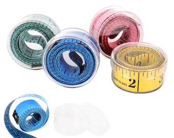 Tape Measure in Storage Case - Buy 1 or Set of 4 - 60 inch Tape Measure, Sewing Tape Measure, Flexible Tape Measure, Crocheting, Knitting