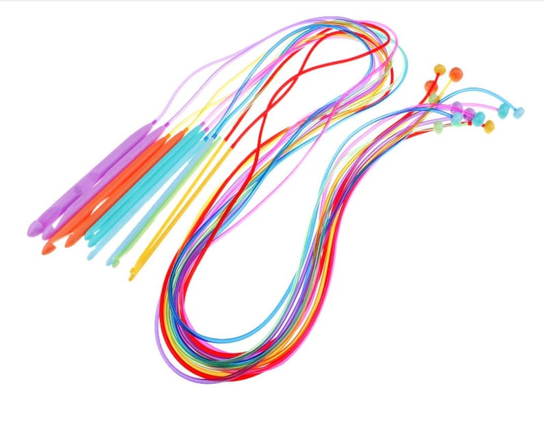 Tunisian Crochet Hook Set on Cable Includes 12 Long Hooks Etsy