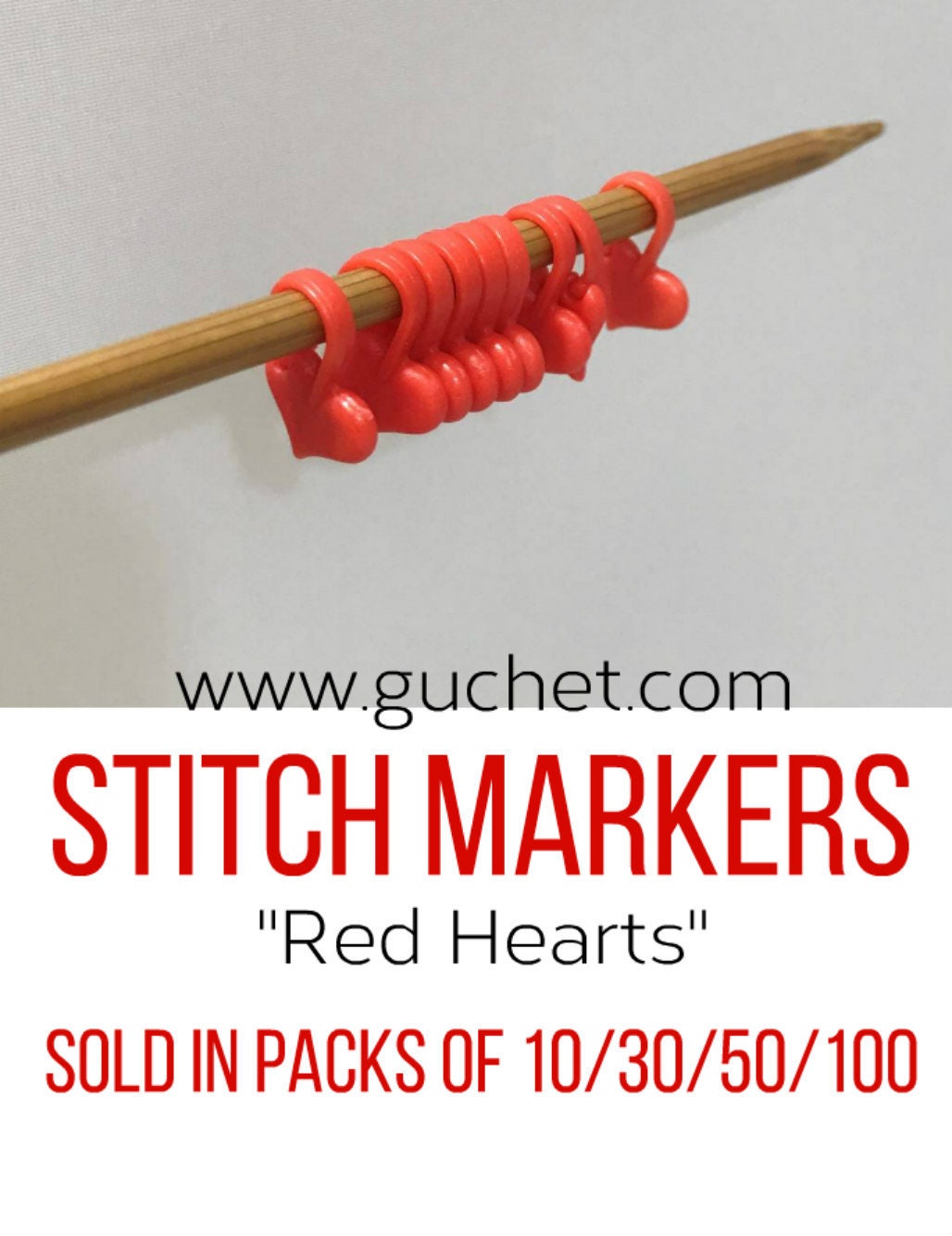 Stitch Markers w/lock – Heart