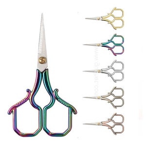 Scissors, Cutting scissors, Trimming scissors, Shear scissors, Embroidery scissors, Sewing scissors, Craft scissors, Guchet, Yarn, SQUARE