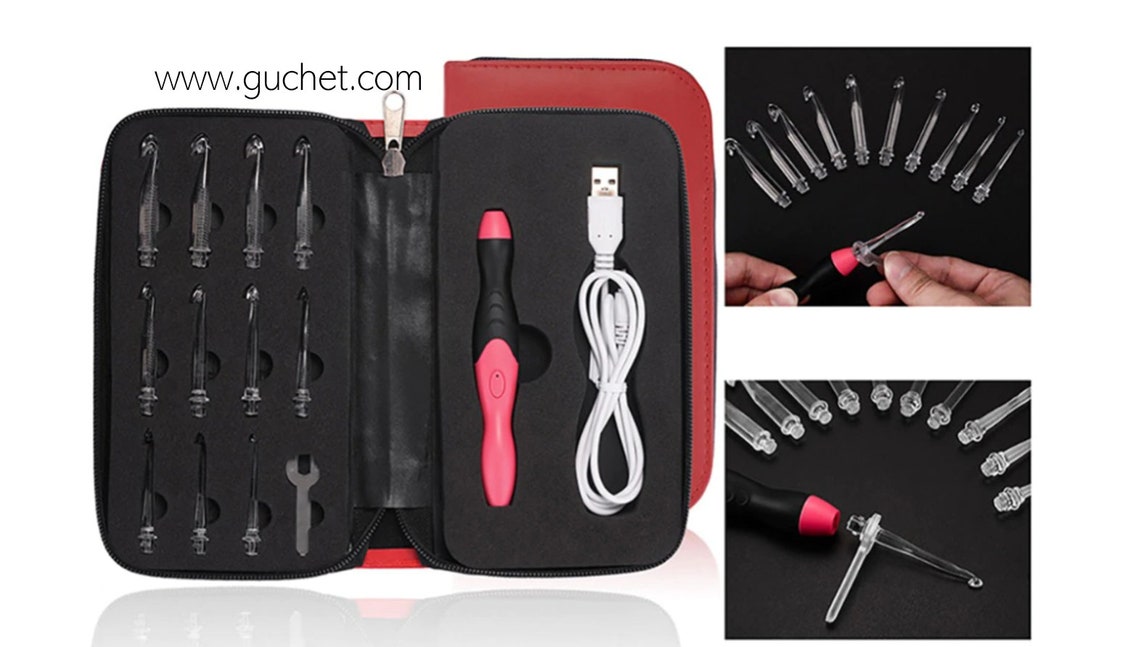 Light up Crochet Hook Set Includes 11 Pieces Rechargeable Etsy