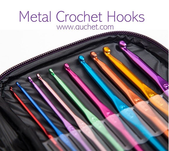 Crochet Hook Set  Crochet hook set, Metal crochet hooks, Crochet hooks