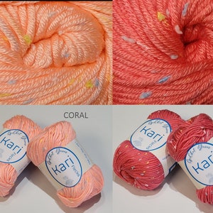 Silk/Cotton Yarn with Flecks, #4 Worsted Weight, Crochet Yarn, Knitting Yarn, Silk Yarn, Yarn for Baby, Organic yarn, Yarn for Baby Items