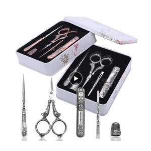 Scissors, Sewing Gift Set - Cutting scissors, Embroidery scissors Sewing scissors, Gift for Seamstress, Gift for Yarn Lover, MAJESTIC