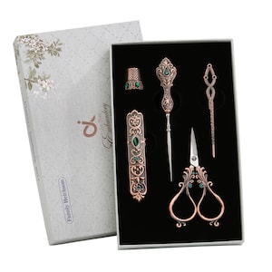 Scissors, Sewing Gift Set - Cutting scissors, Embroidery scissors Sewing scissors, Gift for Seamstress, Gift for Yarn Lover, HEIRLOOM