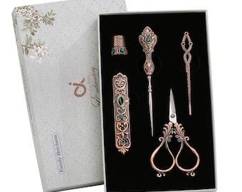 Scissors, Sewing Gift Set - Cutting scissors, Embroidery scissors Sewing scissors, Gift for Seamstress, Gift for Yarn Lover, HEIRLOOM
