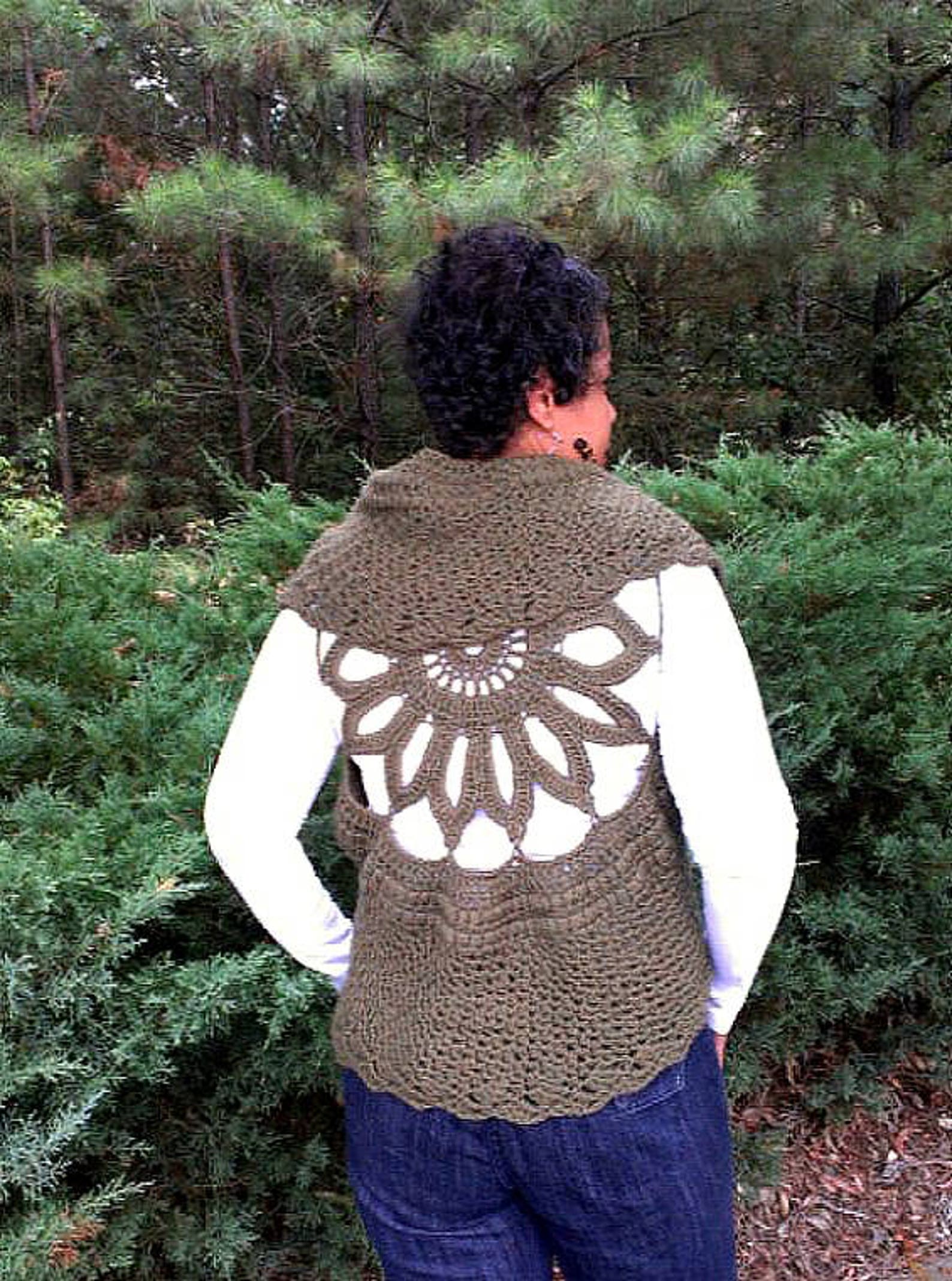 Crochet Vest Pattern Circular Crochet Vest Includes Plus Etsy