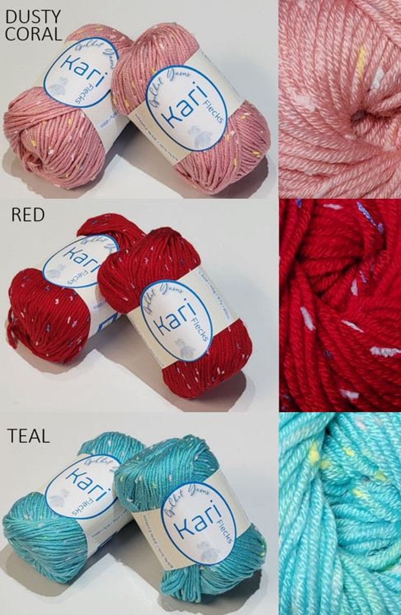 Yarn, Silk & Cotton Blended with Flecks, 4 Worsted Weight Yarn, Crochet Yarn, Knitting Yarn, Silk Yarn, Yarn for Baby Blanket, Organic yarn image 5