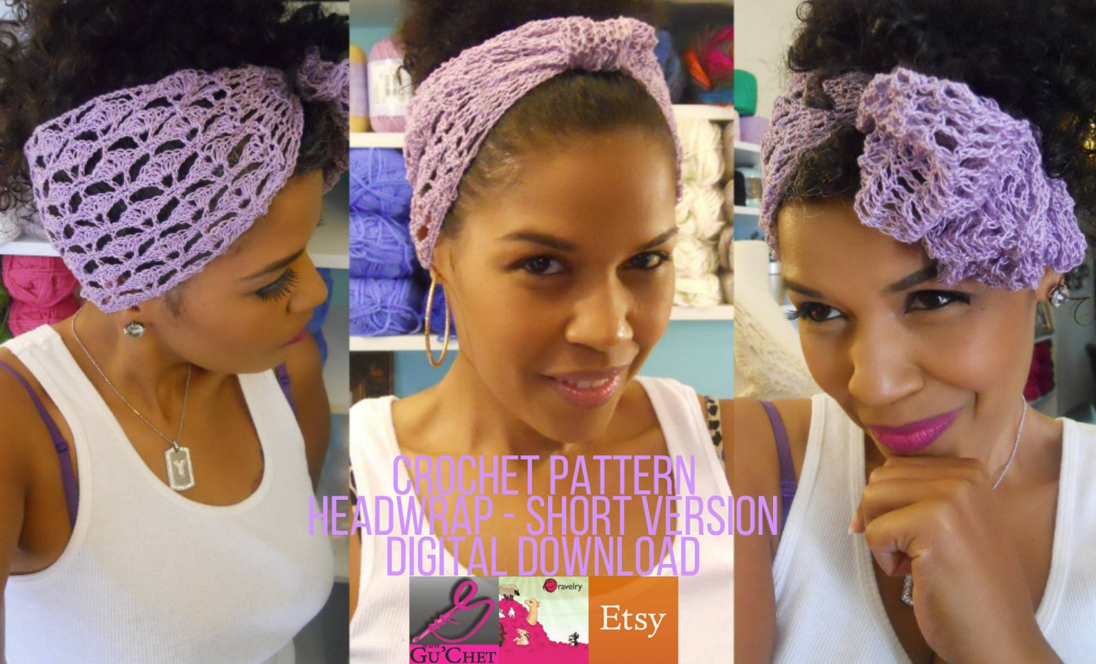 Crochet Hair Wrap Pattern Collection PDF Crochet Pattern Etsy