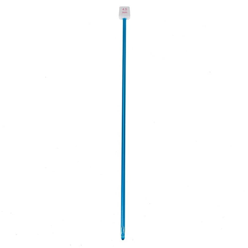 Peut inclure: Une aiguille &agrave; tricoter bleue avec une pointe blanche indiquant "4,5 mm".