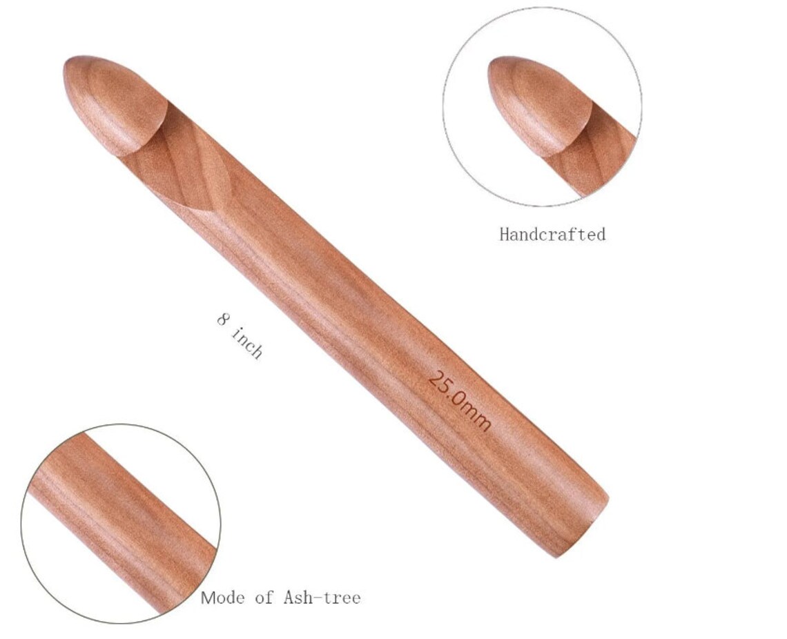 Jumbo Crochet Hooks Bamboo Includes Sizes 15mm 20mm 25mm Etsy