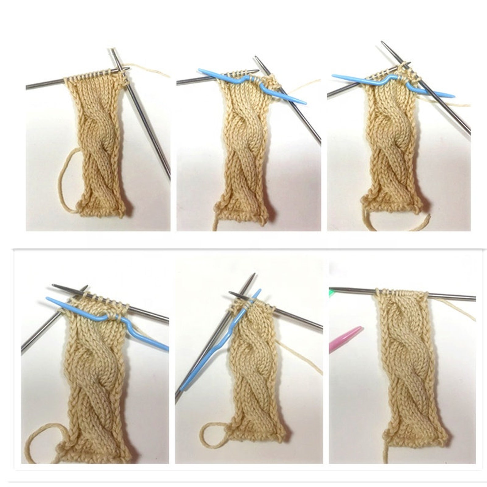 Cable Knitting Needle Set pack of 3 Cable Needles Etsy