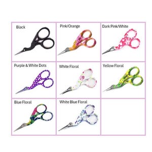 Scissors, Storks - Cutting scissors, Trimming scissors, Shear scissors, Embroidery scissors, Sewing scissors, Craft scissors, Guchet, Yarn