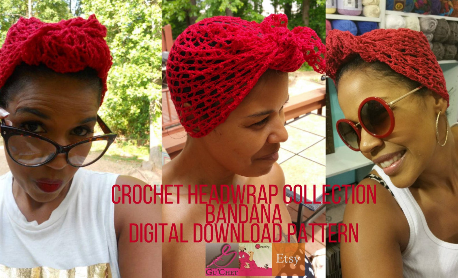 Crochet Hair Wrap Pattern Collection PDF Crochet Pattern Etsy