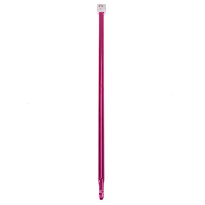 Peut inclure: Une aiguille &agrave; tricoter rose de 8,0 mm avec une pointe en plastique blanche.