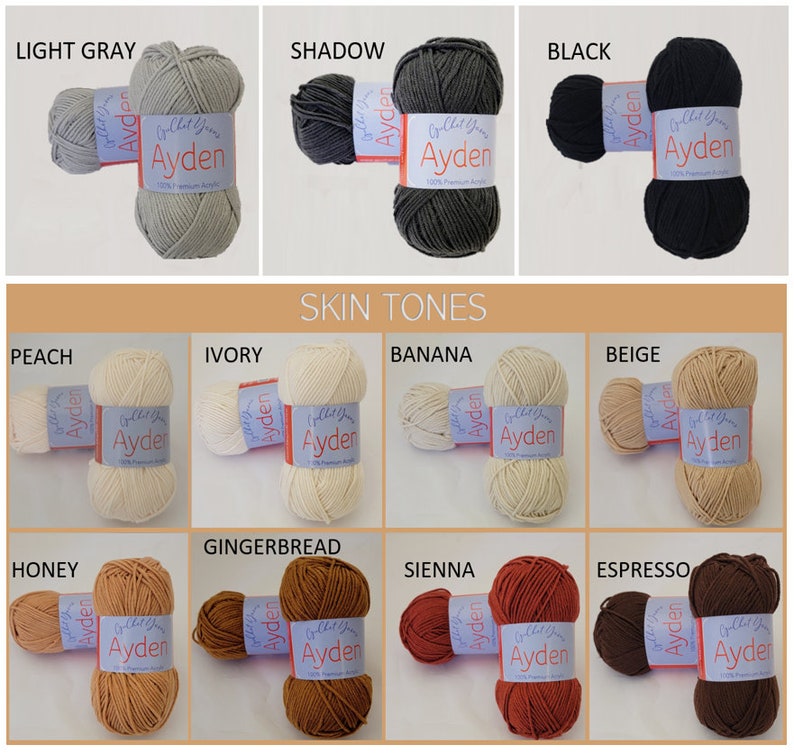 Yarn, Acrylic Yarn, Lightweight & Soft Yarn, Knitting Yarn, Crocheting Yarn, Punch Needle Yarn, Guchet, Soft yarn, Baby Yarn AYDEN image 6