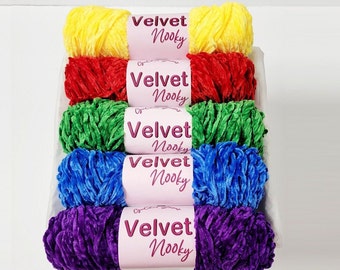 Yarn Gift Set - Velvet Yarn "Rainbow" Yarn Lover, Cotton yarn, Gift for Her, Crocheting Yarn, Gift for Mom, Knitting Yarn, GuChet