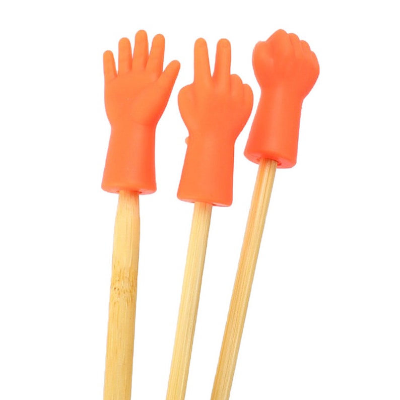 Knitting Needle End Protectors Hands pack of 6 Needle Tip Etsy