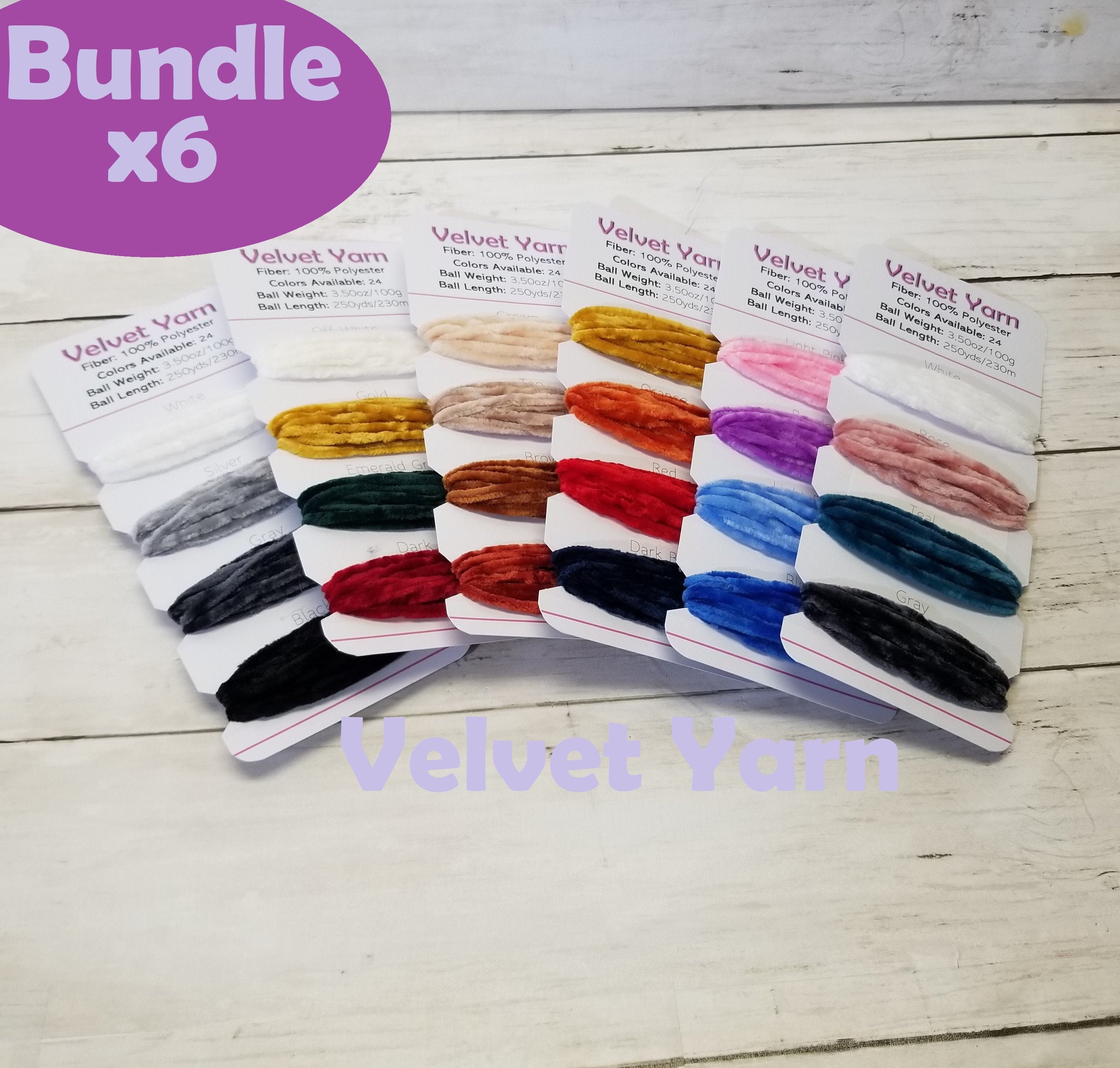 Yarn Sample Card Velvet Yarn Includes 4 yarn samples per Etsy