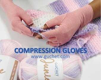 Compression Gloves for Knitter & Crocheter, Joint Pain Relief Gloves, Wrist Support for Crocheter, Carpel Tunnel Gloves for Knitter,