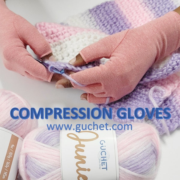 Compression Gloves for Knitter & Crocheter, Joint Pain Relief Gloves, Wrist Support for Crocheter, Carpel Tunnel Gloves for Knitter,