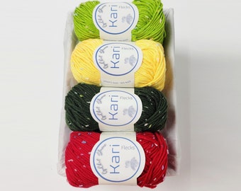 Coffret cadeau laine - fil de coton/soie - cadeau pour amateur de fil, fil de soie, fil pour articles de bébé - fil pour amigurumi - tout ce que je veux pour NOL