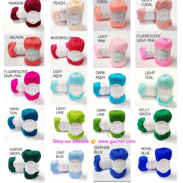 Yarn, Silk & Cashmere Blended Yarn, #3 DK Weight Yarn, Crochet Yarn, Knitting Yarn, Cashmere Yarn, Soft Yarn, Weaving Yarn, GuChet, CORIN