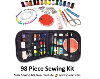 Sewing Kit includes 98 Pieces - Portable Sewing Kit - Hand Sewing Kit, DIY Sewing Kit - Emergency Sewing Kit - Wedding Day Sewing Kit