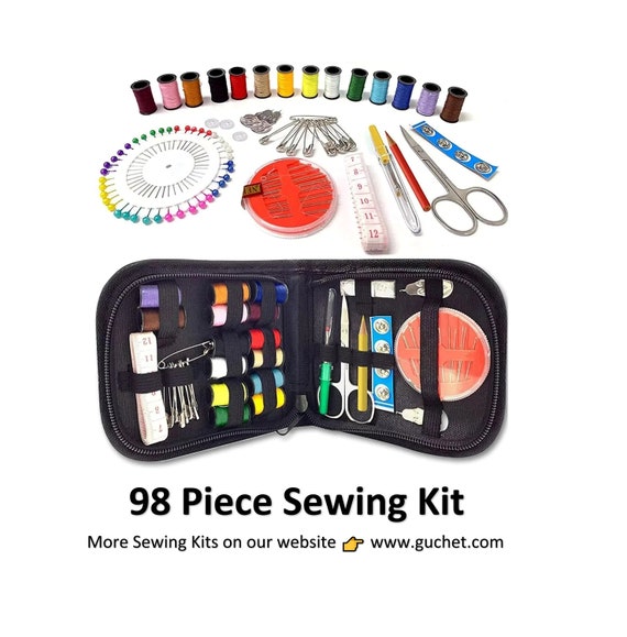 Sewing Kit includes 98 Pieces - Portable Sewing Kit - Hand Sewing Kit, DIY Sewing Kit - Emergency Sewing Kit - Wedding Day Sewing Kit