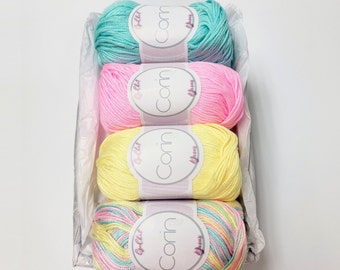 Ensemble cadeau laine - Fil de soie/cachemire « Bubbalicious » Cadeau pour amateur de fil, cadeau pour elle, fil à crocheter, cadeau pour maman, fil à tricoter GuChet