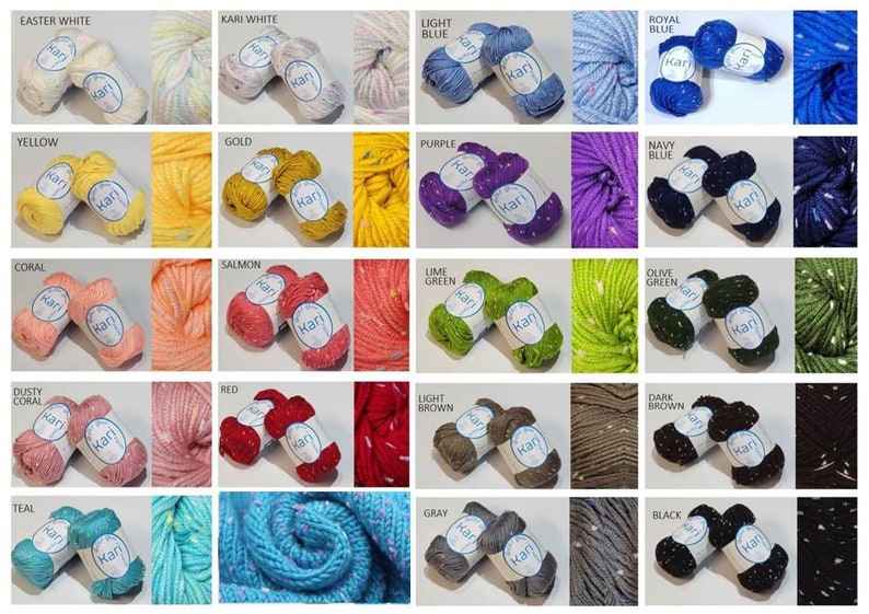 Yarn, Silk & Cotton Blended with Flecks, 4 Worsted Weight Yarn, Crochet Yarn, Knitting Yarn, Silk Yarn, Yarn for Baby Blanket, Organic yarn afbeelding 2