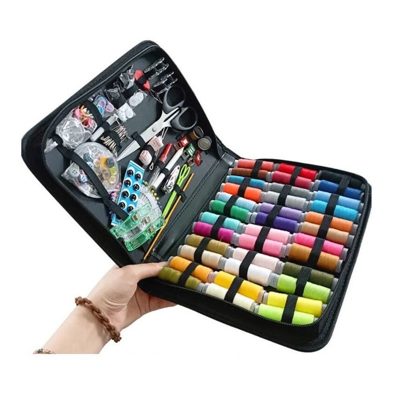 226 Piece Sewing Kit in black zip case by GuChet