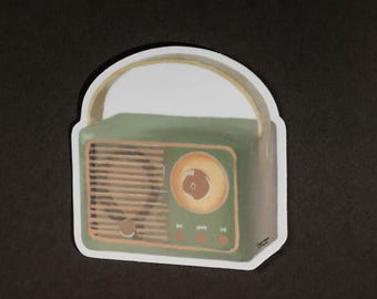Vintage Radio Vinyl Sticker