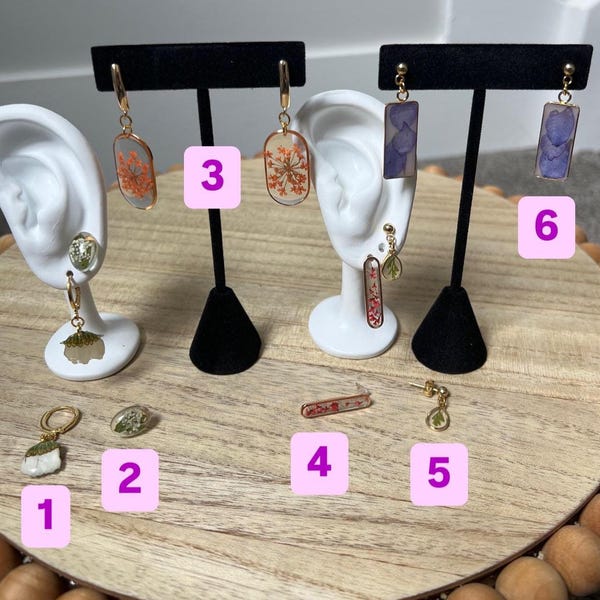 Monkey Orange Resin Drop Earrings main image 1