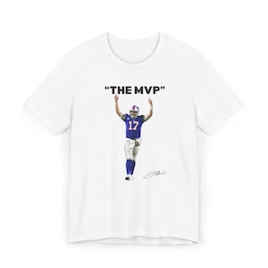 THE MVP, Josh Allen Bufallo Bills Graphic Tee for Athletes, Sports Lovers, Game Day Gear, Gift for Him/Her, Casual Wear