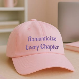 Romantiseer elk hoofdstuk Hoed Book Lover geborduurde baseballcap schrijver Esthetisch cadeau voor lezers Hoofdpersonage Energie Dad Hat