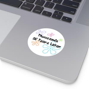 SpongeBob Sticker -  Perfect for Laptops, Water Bottles, Scrapbooking, Gifts for Friends, Festival Decor