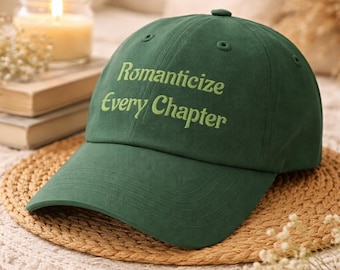 Gesticktes Buch Zitat Hut Cottage Kern Leser ästhetische Kappe literarische Liebhaber Accessoires kokette Bücherwurm inspirierende Geschenkidee
