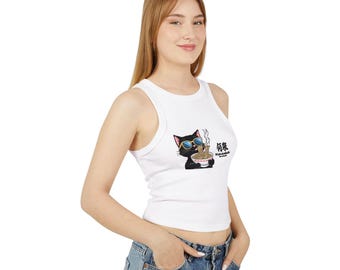 Micro Rib Racer-tanktop dames