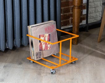Designer Vinyl Storage Crate Metal Record Holder Audiophile Stand
