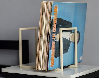 Soporte minimalista de metal para vinilos, estante para guardar discos de vinilo para la decoración del hogar.