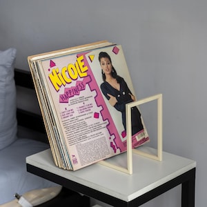 Vinyl Storage Minimalist Decor Vinyl Display Stand Custom LP Rack Handmade Organizer Modern Turntable Shelf Unique Gift For Music Lover Room