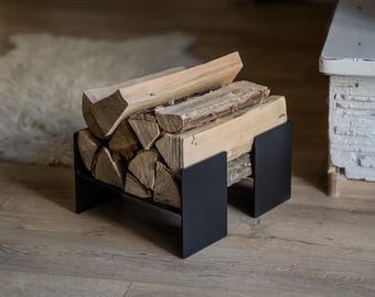 Brennholz Halter Metal Log Rack Holzlagerung Terrasse Dekor